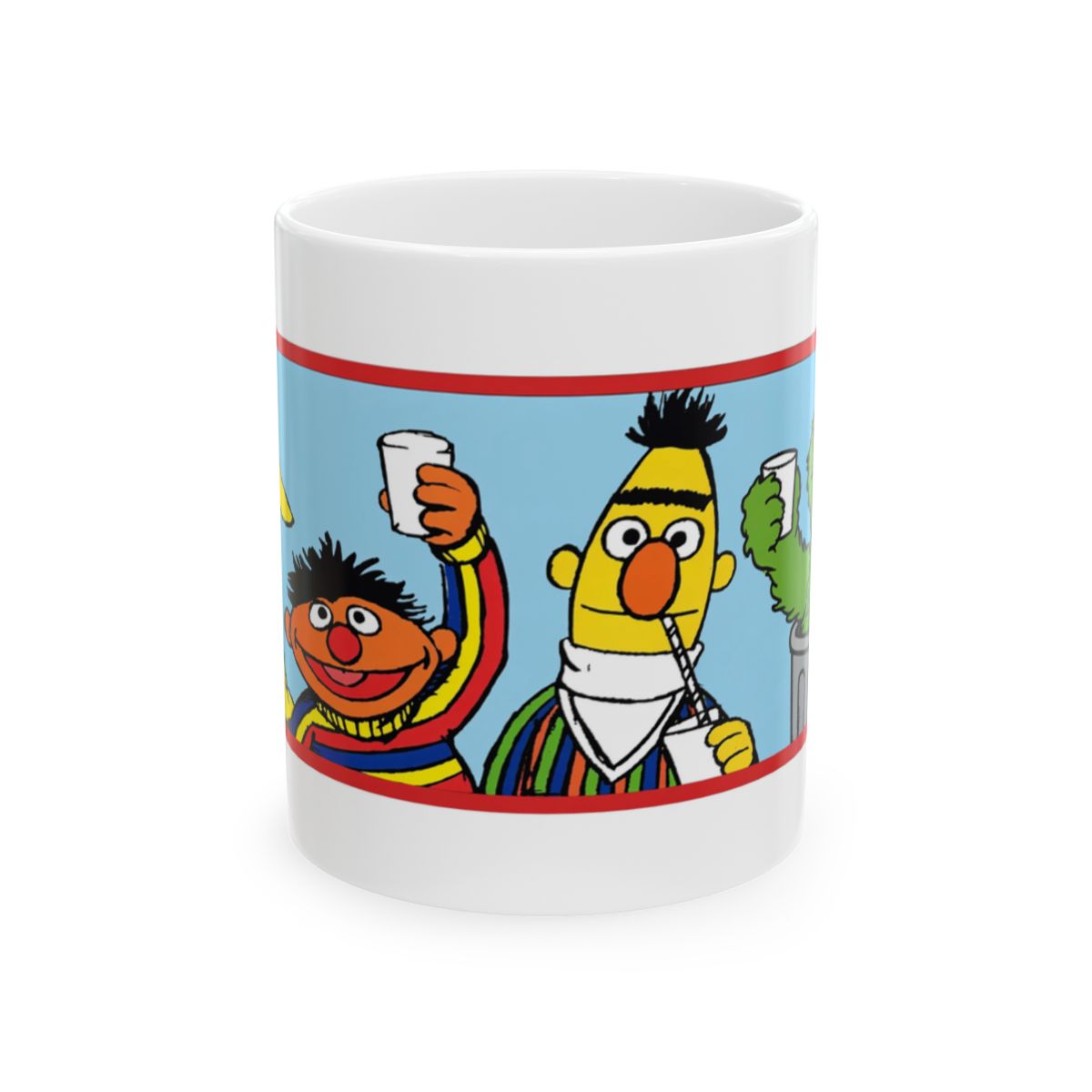 Sesame Street Bert Ernie Oscar and Big Bird 11oz Coffee Mug