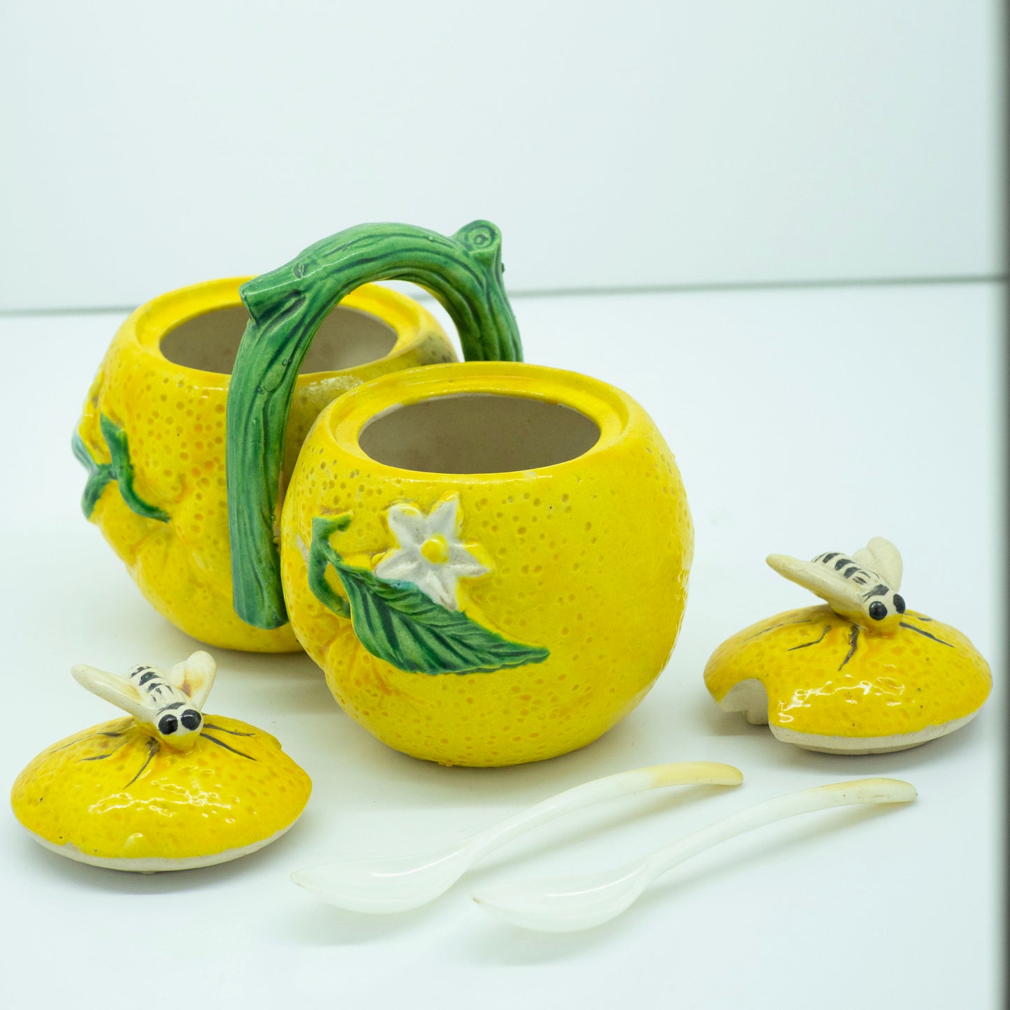 Kitsch Lemon Bee Sugar and Cream Bowl - ESD Japan
