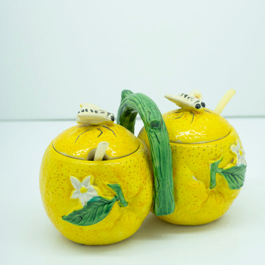 Kitsch Lemon Bee Sugar and Cream Bowl - ESD Japan