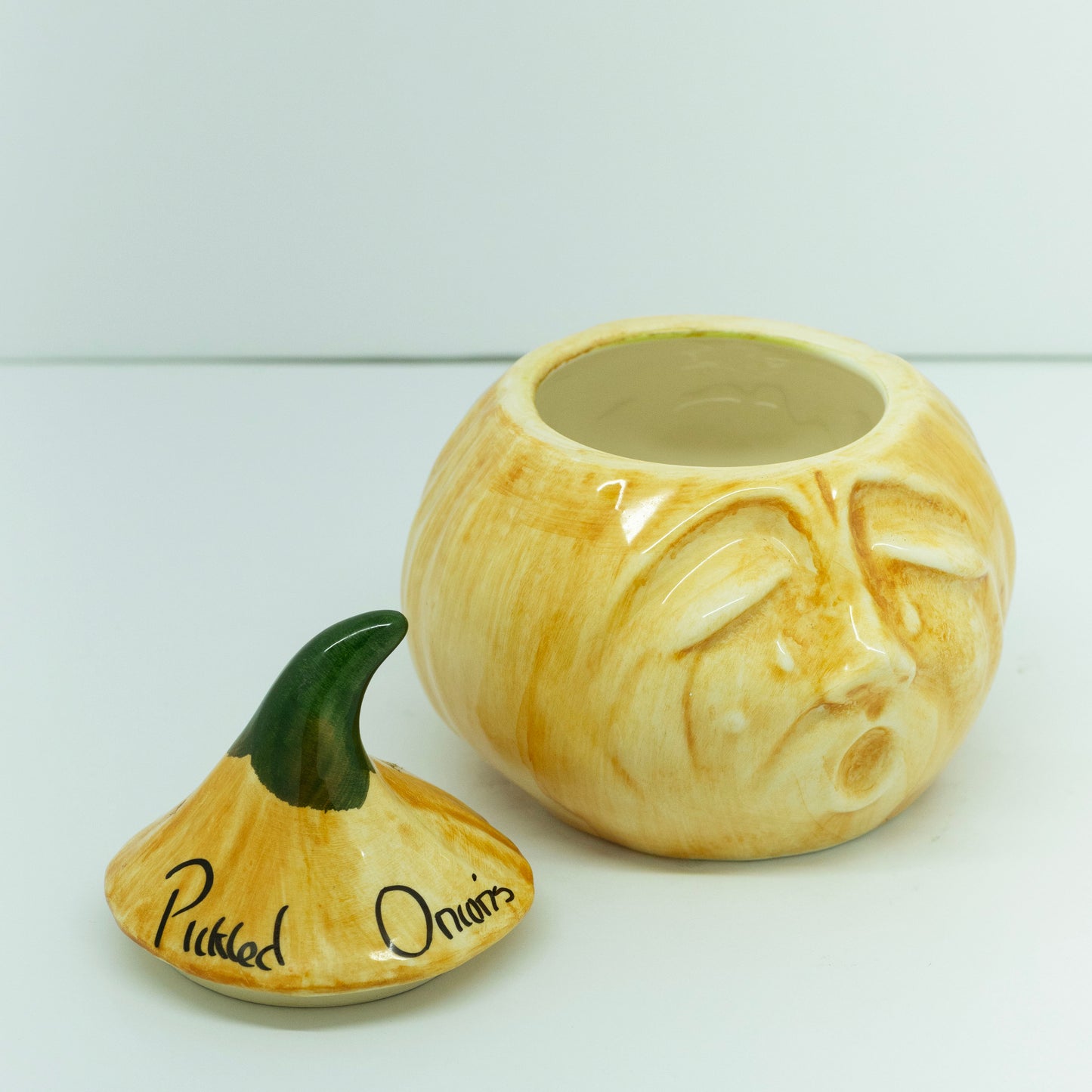 Collectible 1970's Pickled Onions Face Jar