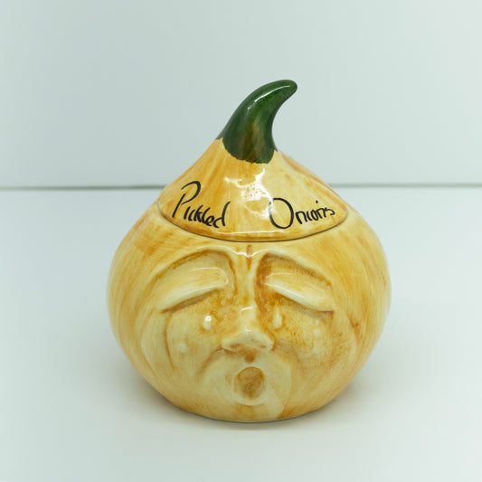 Collectible 1970's Pickled Onions Face Jar