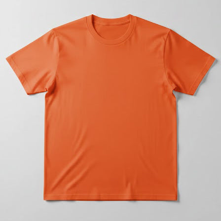 Custom orange unisex T-shirt flat lay — design your own shirt for events and Pride, Ditto