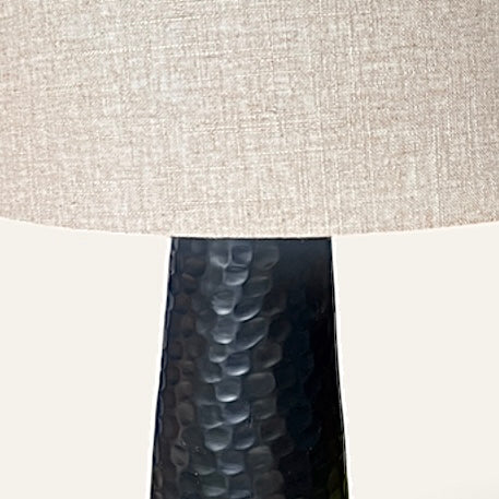 26-Inch Hammered Black Table Lamp