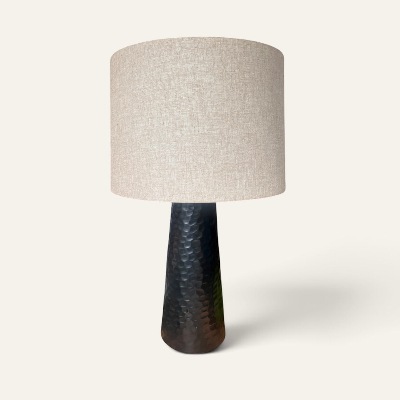 26-Inch Hammered Black Table Lamp