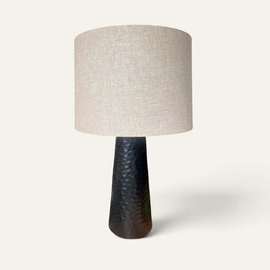 26-Inch Hammered Black Table Lamp