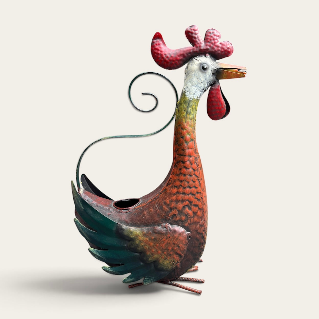 Metal Rooster Watering Can