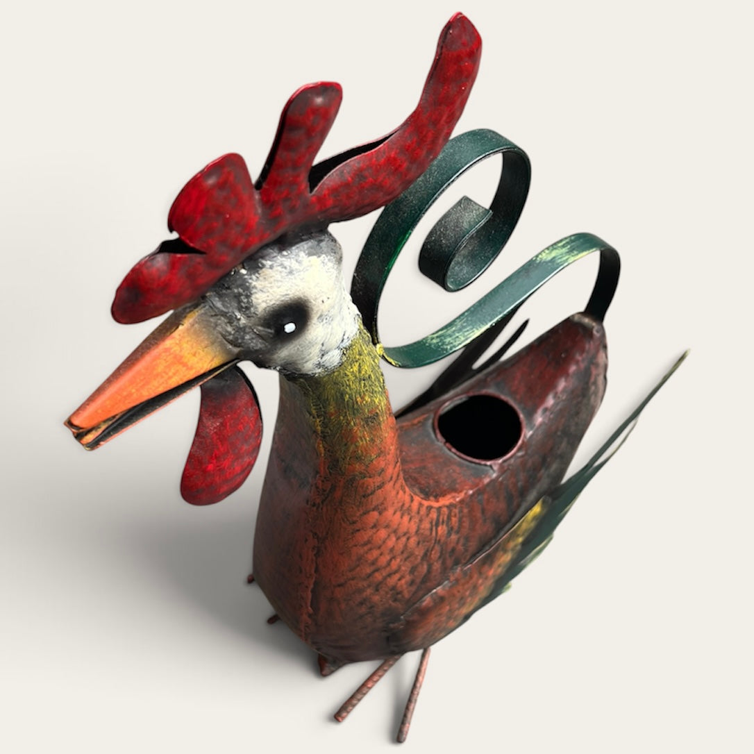 Metal Rooster Watering Can