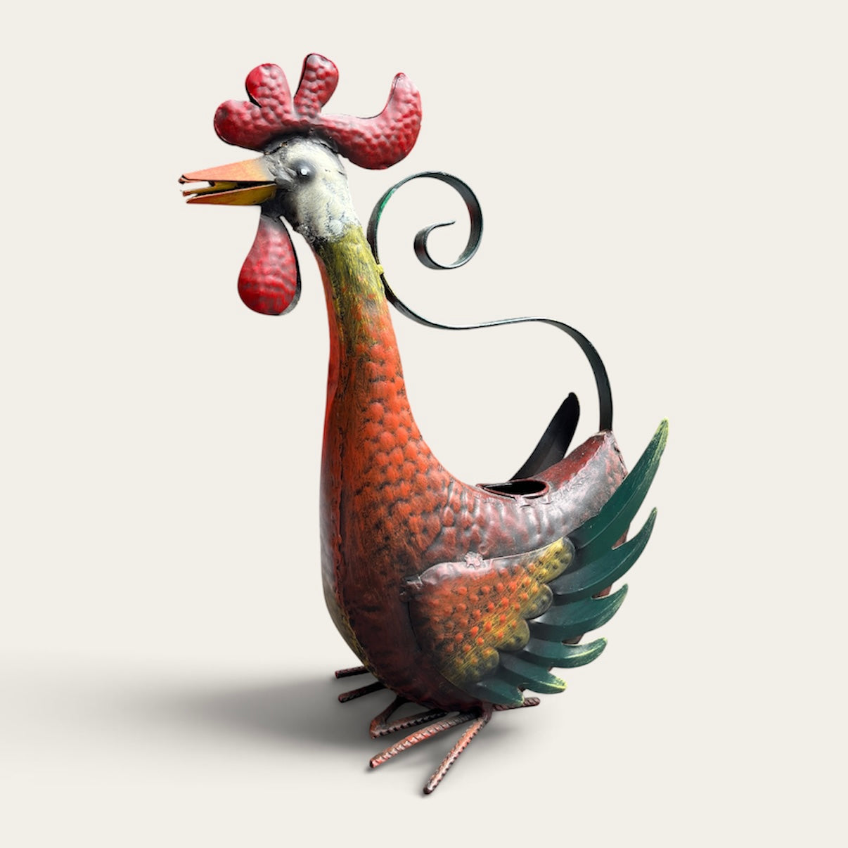 Metal Rooster Watering Can