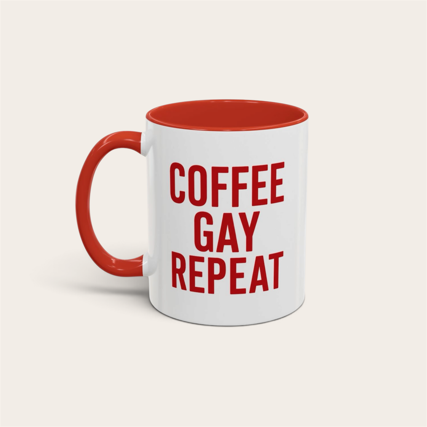 Coffee Gay Repeat 11oz Coffee Mug