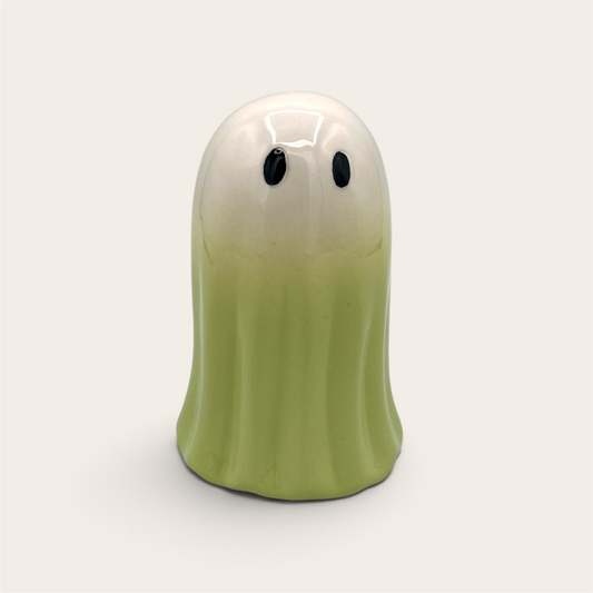Green ghost figurine front view