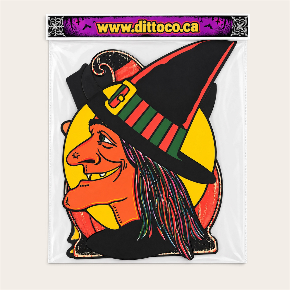 Retro Throwback Halloween Die-Cut Laminated Wall Decor
