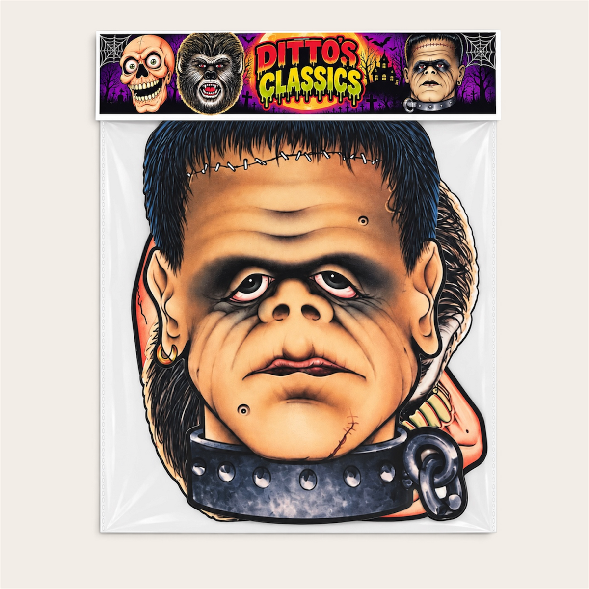 Retro Throwback Halloween Die-Cut Laminated Wall Decor
