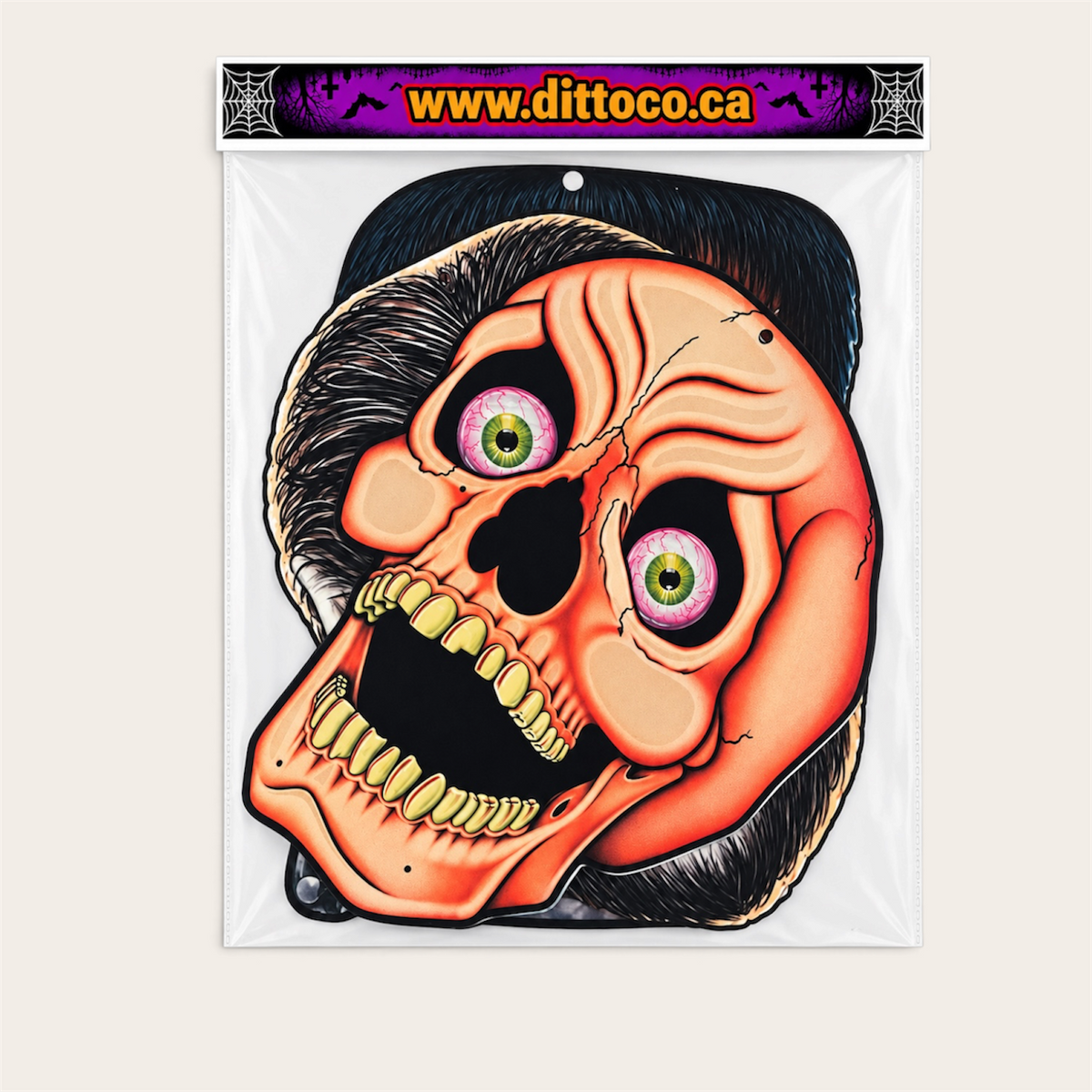 Retro Throwback Halloween Die-Cut Laminated Wall Decor