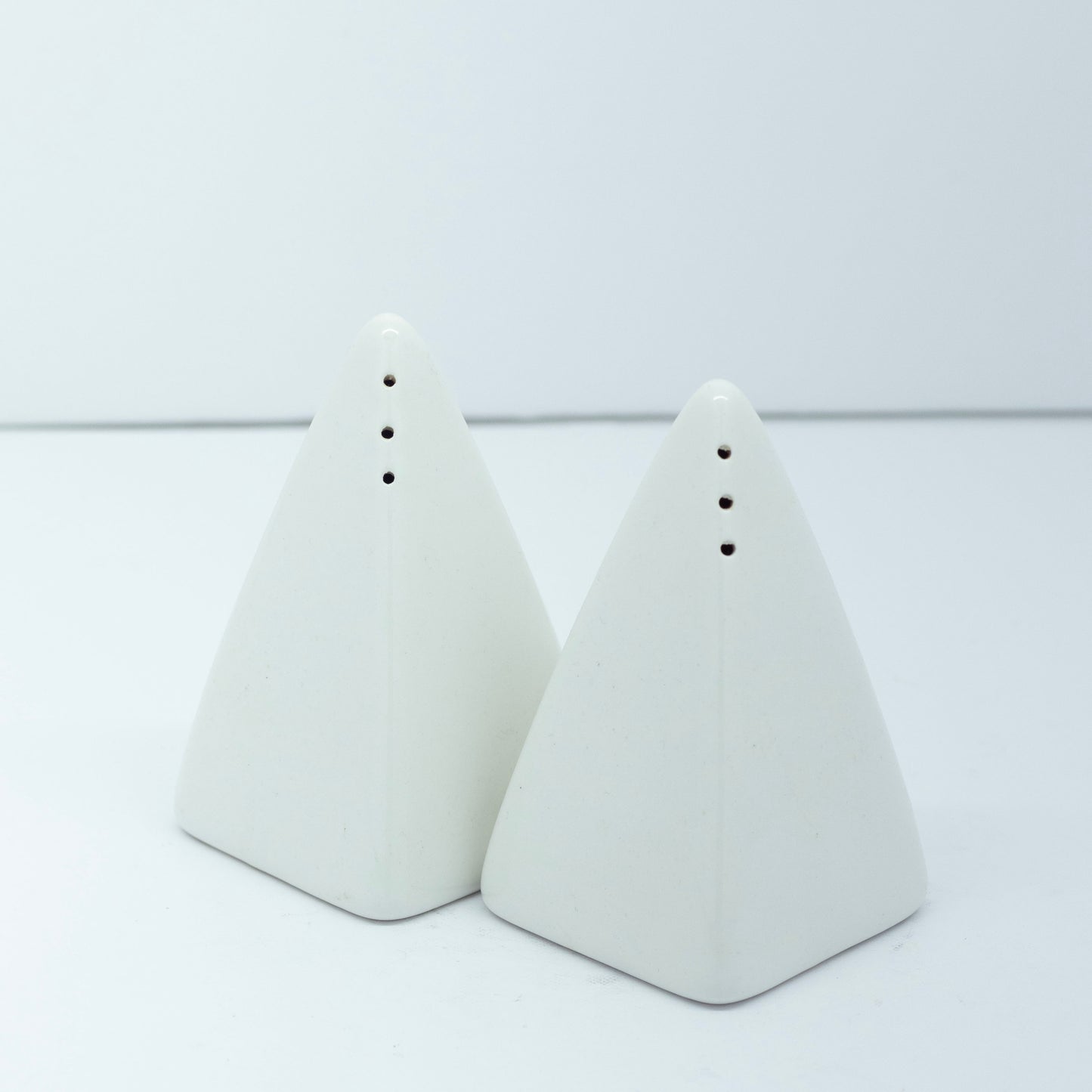 Pyramid Salt and Pepper Shakers