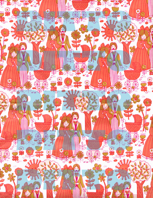 Vintage Reprint Wrapping Sheets