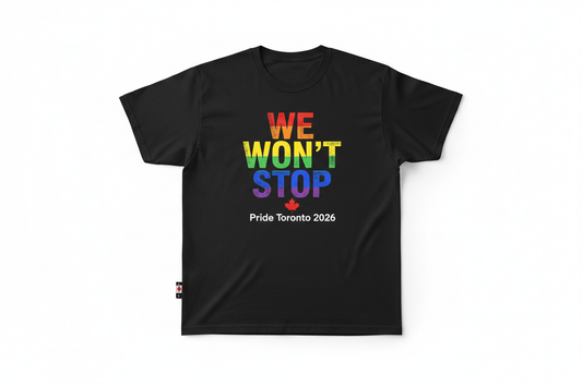 Pride Bundle — We Won't Stop Tee + Canvas Tote