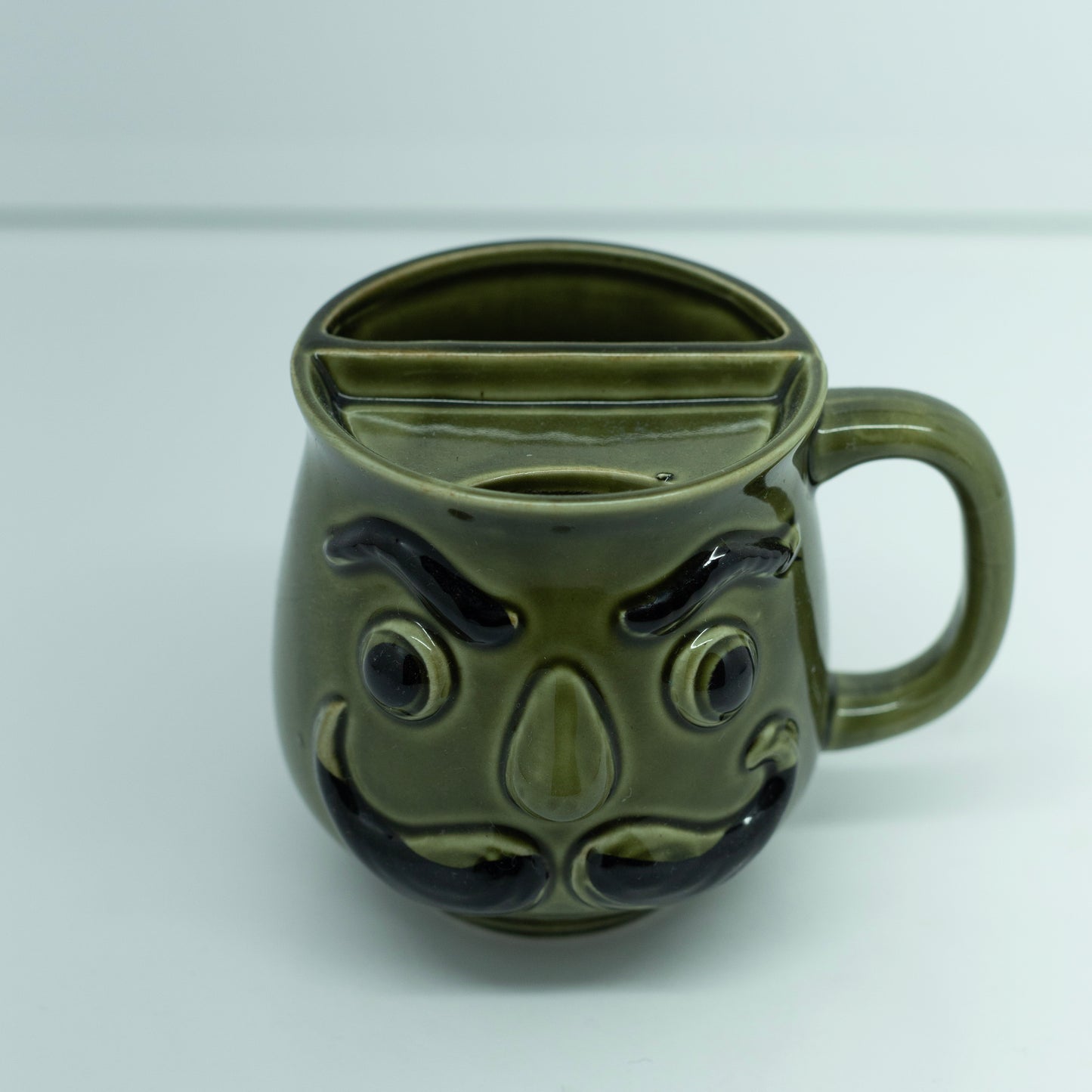 Moustache Face Mug With No Spill Lip