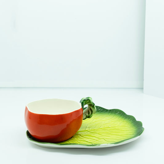 Holt Howard Tomato Mug and Lettuce Saucer